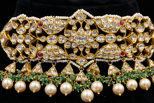 Polki diamond necklace polki jewelry diamond jewelry silver jewelry indian wedding jewelry south indian gold jewelry designs -SHABURIS