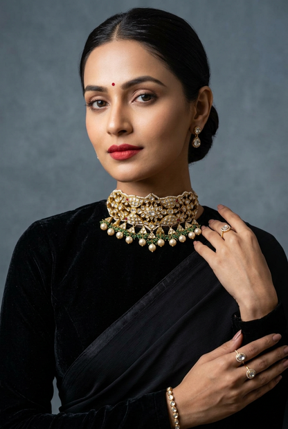 Polki diamond necklace polki jewelry diamond jewelry silver jewelry indian wedding jewelry south indian gold jewelry designs -SHABURIS