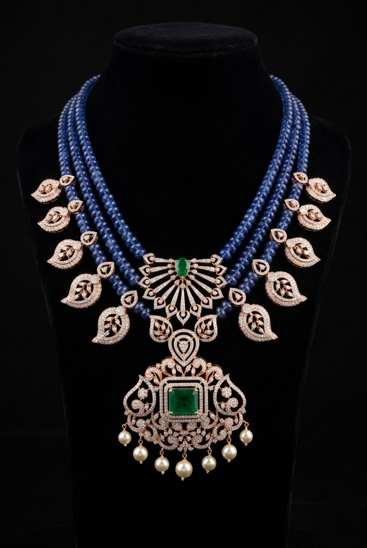 Diamond necklace antique necklace rubies emeralds bridal diamond necklace indian jewelry designs silver jewelry wedding jewelry - SHABURIS