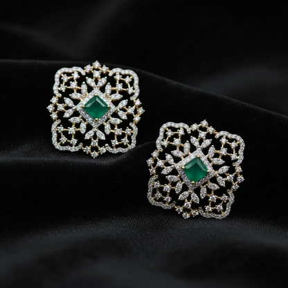 Polki Studs Polki Earrings Cocktail Earrings Diamond Studs Diamond Earrings Simple Studs Pearl Studs 925 Silver Earrings Silver Jewelry - SHABURIS
