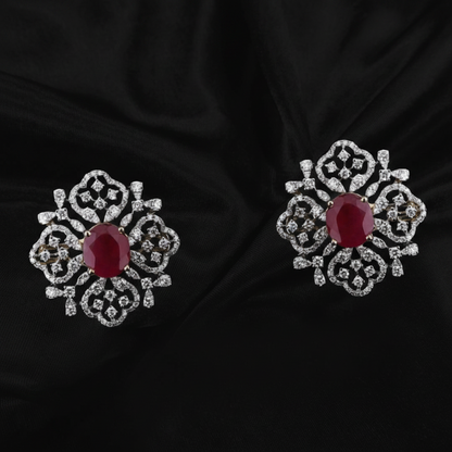 Polki Studs Polki Earrings Cocktail Earrings Diamond Studs Diamond Earrings Simple Studs Pearl Studs 925 Silver Earrings Silver Jewelry - SHABURIS