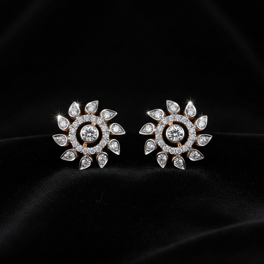 Polki Studs Polki Earrings Cocktail Earrings Diamond Studs Diamond Earrings Simple Studs Pearl Studs 925 Silver Earrings Silver Jewelry - SHABURIS