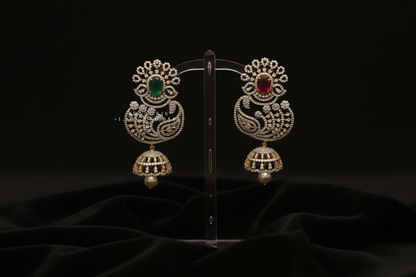 Polki Studs Polki Earrings Cocktail Earrings Diamond Studs Diamond Earrings Simple Studs Pearl Studs 925 Silver Earrings Silver Jewelry - SHABURIS