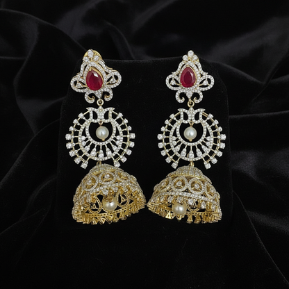 Polki Studs Polki Earrings Cocktail Earrings Diamond Studs Diamond Earrings Simple Studs Pearl Studs 925 Silver Earrings Silver Jewelry - SHABURIS