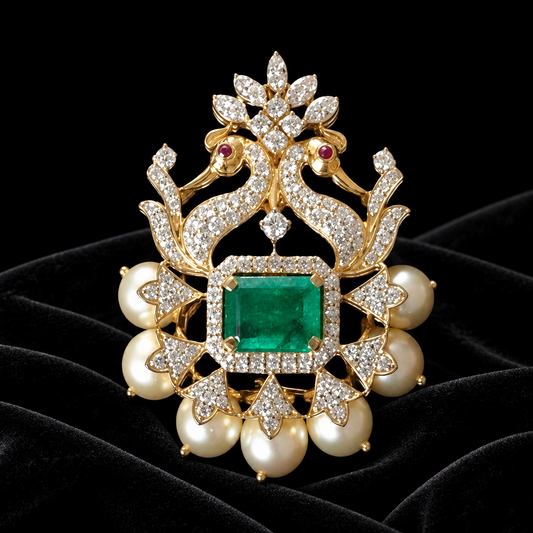 Pure Silver jewelry indian diamond pendant sabyasachi jewelry inspired 22ct dipped jewelry indian jewelry -SHABURIS