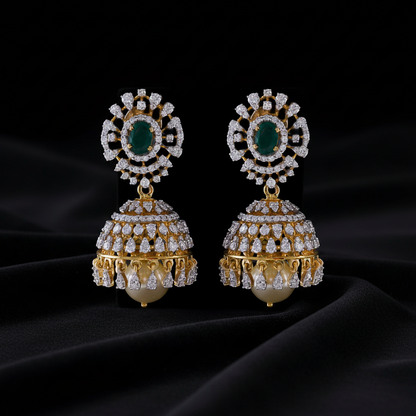 Polki Studs Polki Earrings Cocktail Earrings Diamond Studs Diamond Earrings Simple Studs Pearl Studs 925 Silver Earrings Silver Jewelry - SHABURIS