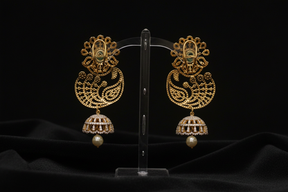 Polki Studs Polki Earrings Cocktail Earrings Diamond Studs Diamond Earrings Simple Studs Pearl Studs 925 Silver Earrings Silver Jewelry - SHABURIS