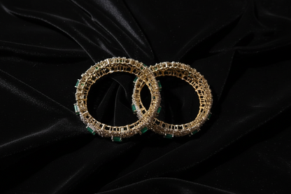 Diamond Bangles,South Indian Jewelry,silver indian Bangles,pure silver Swaroski Bangles,Indian Wedding Jewelry -NIHIRA-SHABURIS