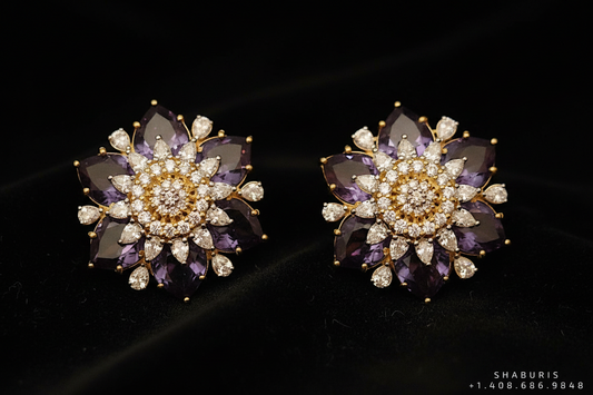 Diamond Studs Diamond Earrings Simple Studs Pearl Studs 925 Silver Earrings Silver Jewelry - SHABURIS