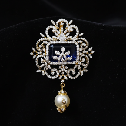 Diamond pendant pure silver jewelry indian diamond jewelry diamond jewelry 925 silver jewelry traditional jewelry-SHABURIS