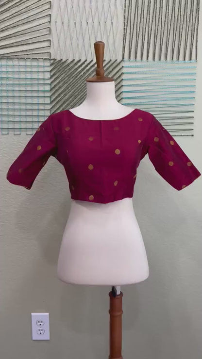 Cocktail Blouse for Saree – Pattern Blouse- Artisan Silk Blouse – Festive & Wedding Ethnic Wear