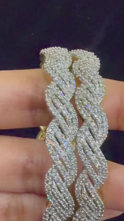 Diamond Bangles Bridal Jewelry Costume silver jewelry Alloy based Jewelry  - SHABURIS Fashion Jewelry