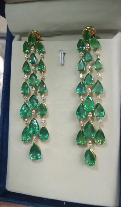 Cocktail Earrings | Big studs | Bridal Polki Earrings | Uncut Diamond Look Indian Jewelry | Wedding & Reception Ethnic Earrings | 925 silver earrings - SHABURIS