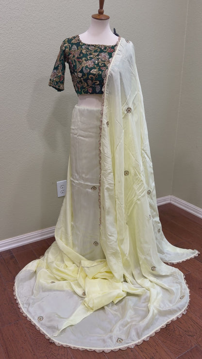 Cocktail saree with blouse
