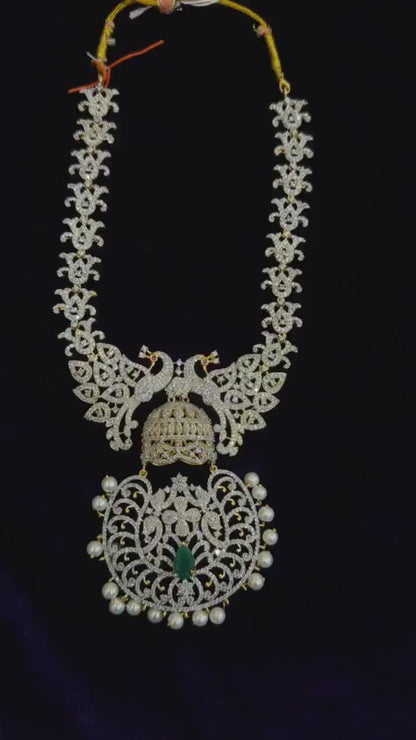 Diamond Necklace Bridal necklace Costume silver jewelry Alloy based Jewelry  - SHABURIS Fashion Jewelry
