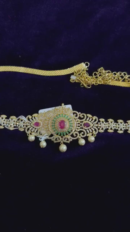 Diamond Vaddanam Bridal Vaddanam Costume silver jewelry Alloy based Jewelry  - SHABURIS Fashion Jewelry