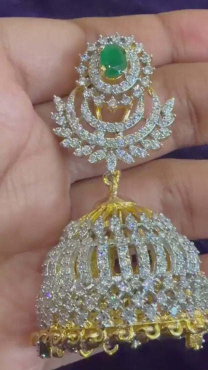 Diamond Earrings Bridal Jewelry Costume silver jewelry Alloy based Jewelry  - SHABURIS Fashion Jewelry