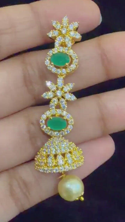 Diamond Earrings Bridal Jewelry Costume silver jewelry Alloy based Jewelry  - SHABURIS Fashion Jewelry