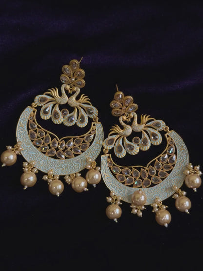 Diamond Earrings Bridal Jewelry Costume silver jewelry Alloy based Jewelry  - SHABURIS Fashion Jewelry