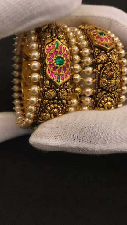 Nakshi Bangles antique gold bangles,Pure Silver Jewellery 22kt gold jewelry -SHABURIS