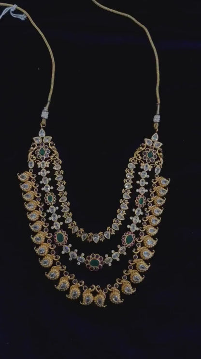 Diamond Necklace Bridal necklace Costume silver jewelry Alloy based Jewelry  - SHABURIS Fashion Jewelry