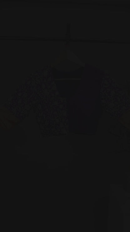 Maggam work Blouse for Saree – Purple Blouse- Artisan Silk Blouse – Festive & Wedding Ethnic Wear