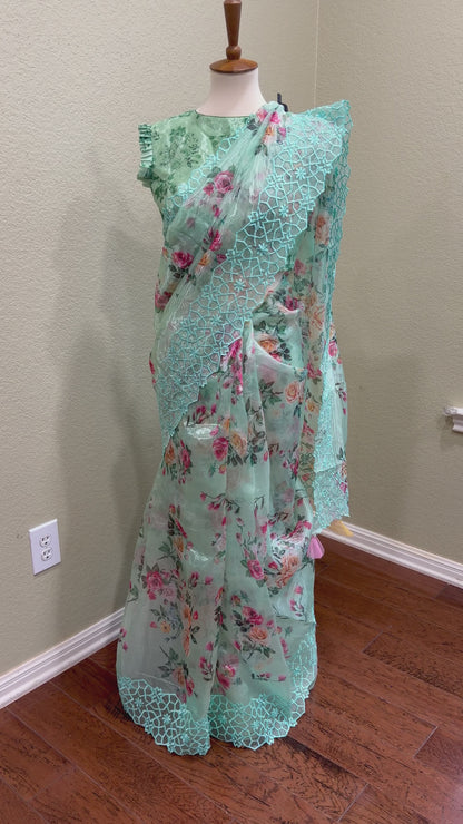 Designer saree with Blouse