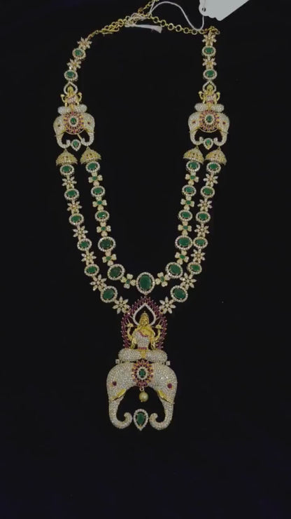 Diamond Necklace Bridal necklace Costume silver jewelry Alloy based Jewelry  - SHABURIS Fashion Jewelry