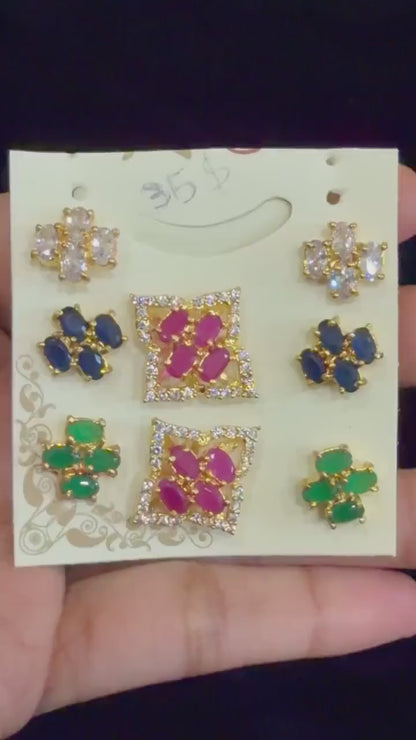 Diamond Earrings Bridal Jewelry Costume silver jewelry Alloy based Jewelry  - SHABURIS Fashion Jewelry