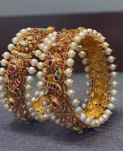 Nakshi Bangles antique gold bangles,Pure Silver Jewellery 22kt gold jewelry -SHABURIS