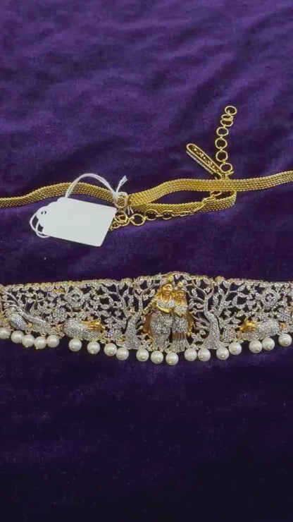 Diamond Vaddanam Bridal Vaddanam Costume silver jewelry Alloy based Jewelry  - SHABURIS Fashion Jewelry