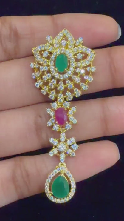 Diamond Earrings Bridal Jewelry Costume silver jewelry Alloy based Jewelry  - SHABURIS Fashion Jewelry