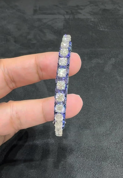 Tanzanite Bangles Diamond Bangles,South Indian Jewelry,silver indian Bangles,pure silver Swaroski Bangles,Indian Wedding Jewelry -SHABURIS