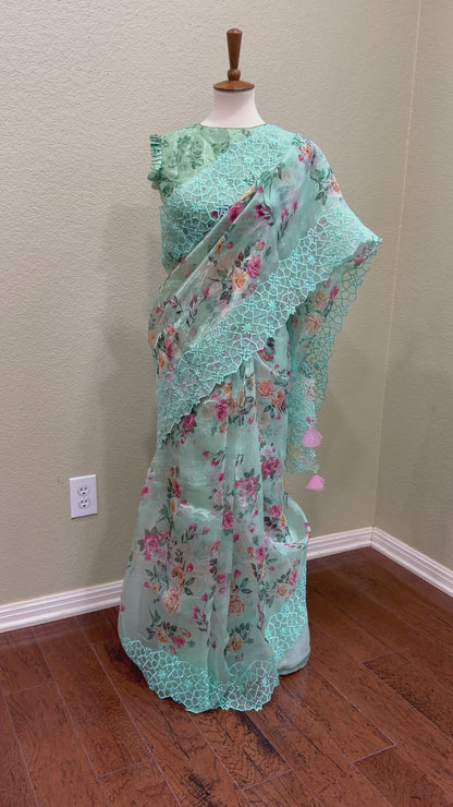 Designer saree with Blouse