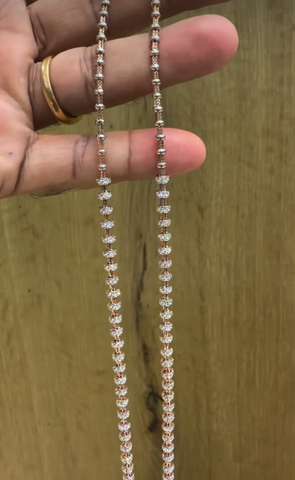 Diamond thali chain Diamond Necklace Polki Necklace Diamond Necklace Cocktail Necklace Cocktail Jewelry Cocktail Earrings 925 silver jewelry- SHABURIS