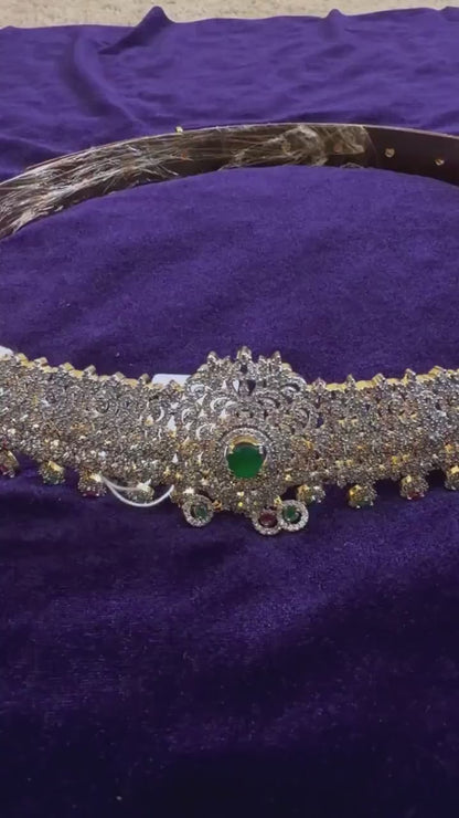 Diamond Vaddanam Bridal Vaddanam Costume silver jewelry Alloy based Jewelry  - SHABURIS Fashion Jewelry