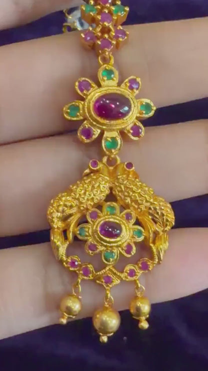 Diamond Maang tikka Bridal Jewelry Costume silver jewelry Alloy based Jewelry  - SHABURIS Fashion Jewelry