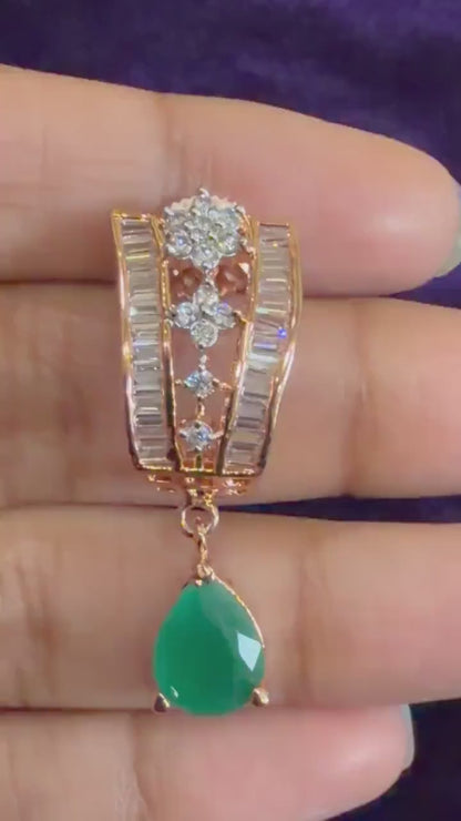 Diamond Earrings Bridal Jewelry Costume silver jewelry Alloy based Jewelry  - SHABURIS Fashion Jewelry