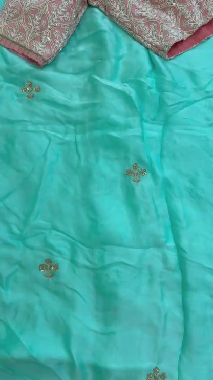 Bandhini saree shibori saree multi colour saree haldi saree Mehendi saree grab party saree with blouse