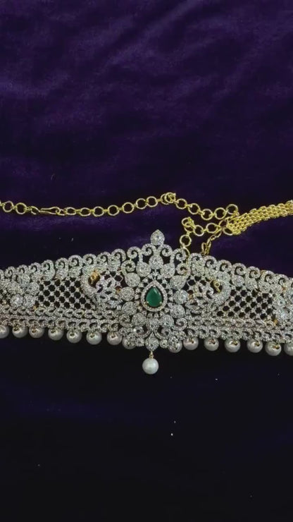 Diamond Vaddanam Bridal Vaddanam Costume silver jewelry Alloy based Jewelry  - SHABURIS Fashion Jewelry