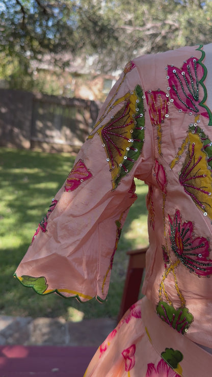 Floral Lehenga | Mehendi & Haldi Lehenga Choli | Green Lehenga Set | Pink Lehenga Set | Indian Wedding Guest Outfit | Pre Wedding Ceremony Dress