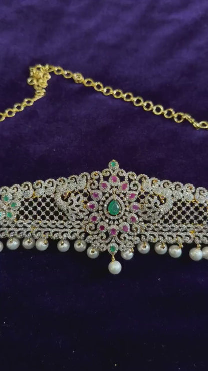 Diamond Vaddanam Bridal Vaddanam Costume silver jewelry Alloy based Jewelry  - SHABURIS Fashion Jewelry