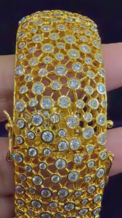 Diamond Bangles Bridal Jewelry Costume silver jewelry Alloy based Jewelry  - SHABURIS Fashion Jewelry
