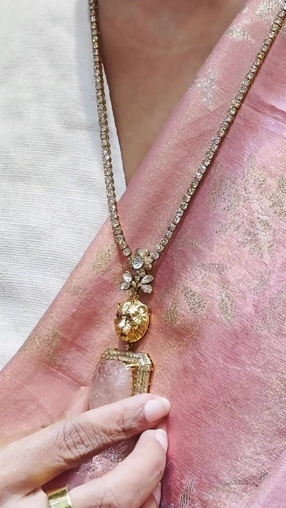 Sabyasachi necklace 925 silver jewelry 22k gold plated - SHABURIS
