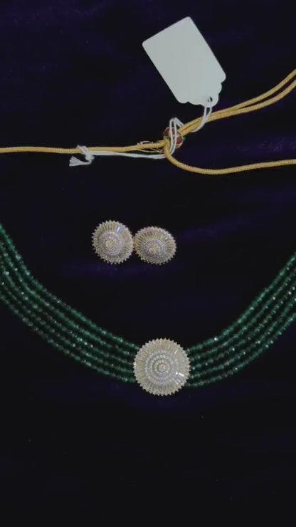 Diamond Necklace Bridal necklace Costume silver jewelry Alloy based Jewelry  - SHABURIS Fashion Jewelry