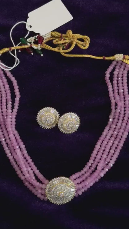 Diamond Necklace Bridal necklace Costume silver jewelry Alloy based Jewelry  - SHABURIS Fashion Jewelry
