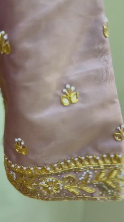 Maggam work Blouse for Saree –  Pink Blouse - Artisan Silk Blouse – Festive & Wedding Ethnic Wear