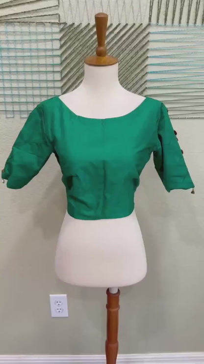 Cocktail Blouse for Saree – Pattern Blouse- Artisan Silk Blouse – Festive & Wedding Ethnic Wear