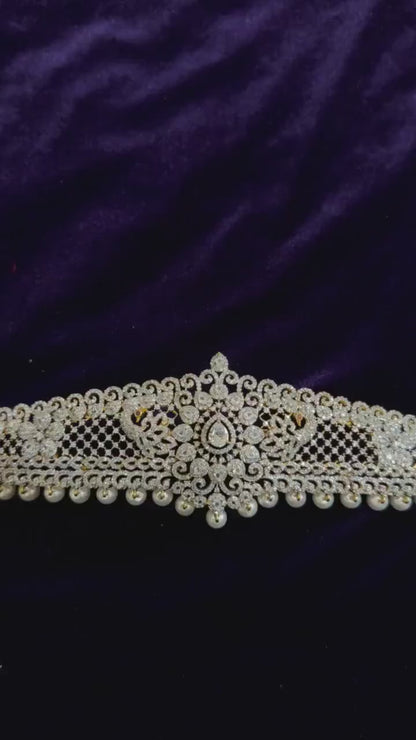 Diamond Vaddanam Bridal Vaddanam Costume silver jewelry Alloy based Jewelry  - SHABURIS Fashion Jewelry