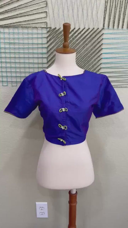 Cocktail Blouse for Saree – Pattern Blouse- Artisan Silk Blouse – Festive & Wedding Ethnic Wear